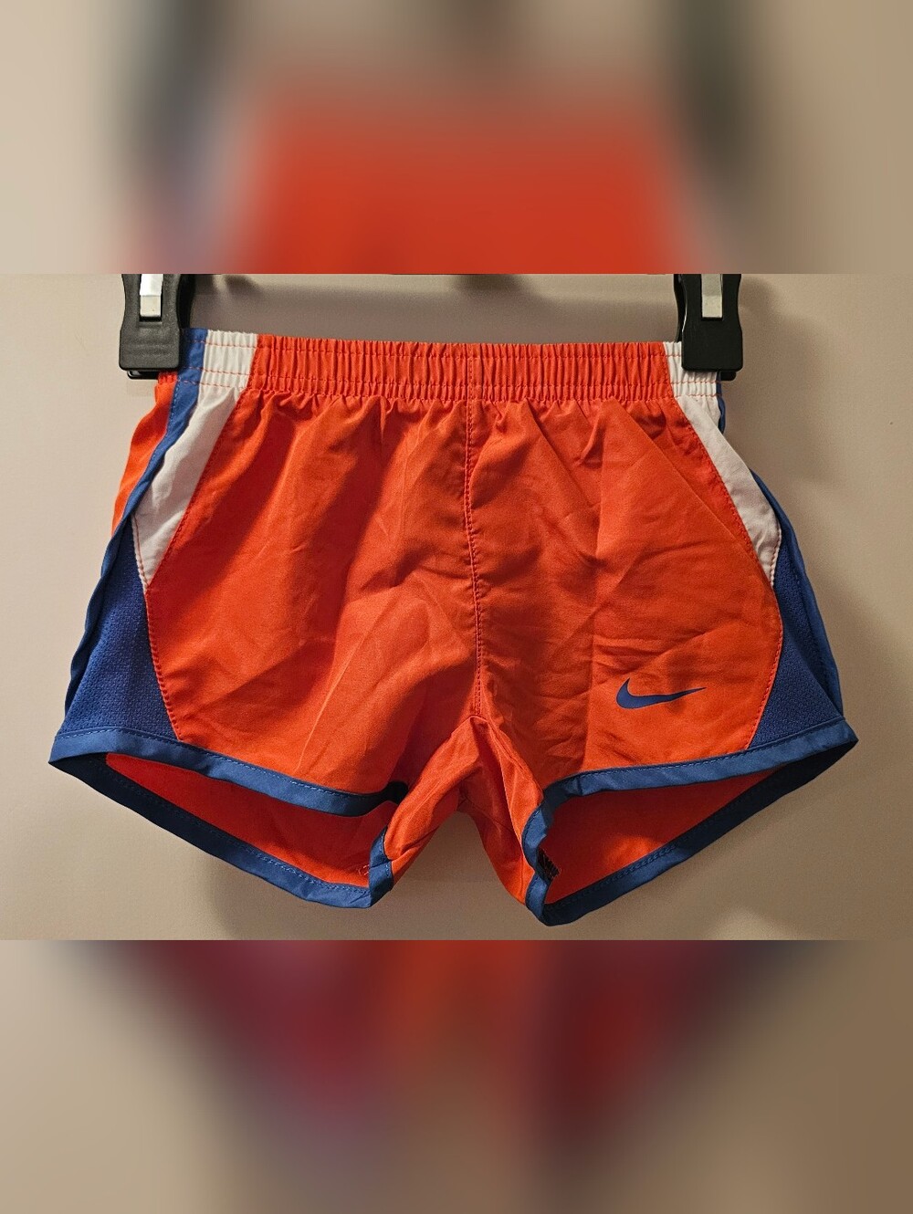 Nike NWT Toddler Girls Orange Blue Dri-FIT Running Shorts - Size 3T 2-3 Years